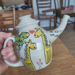 Tekande med giraffer