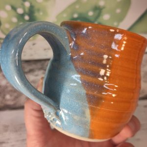orangeblå kop